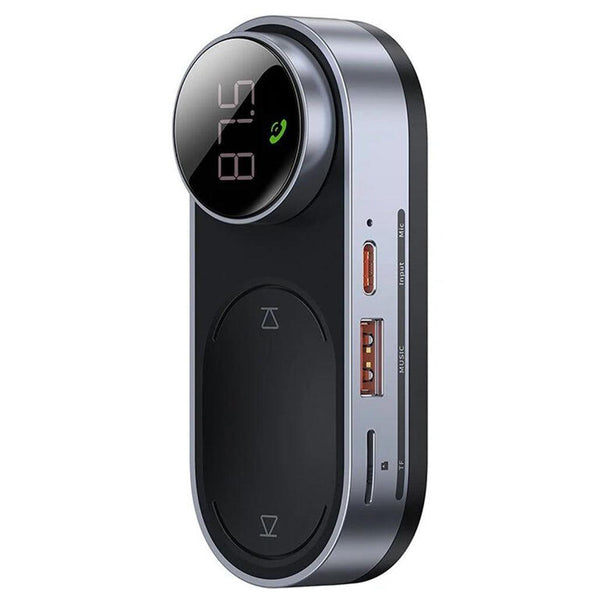 Baseus Solar FM Modulator Transmitter Bluetooth 5.0 Handsfree Wireless MP3 Player