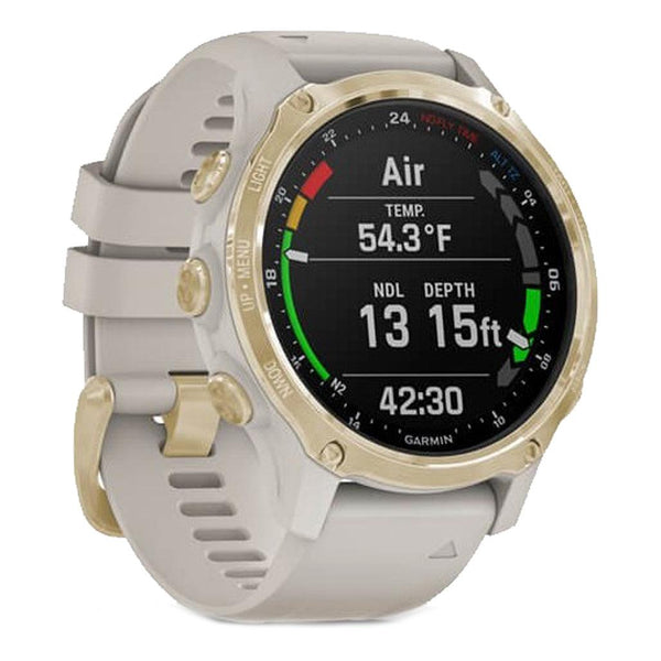 Garmin Descent MK2S Light Gold With Light Sand Silicone Band