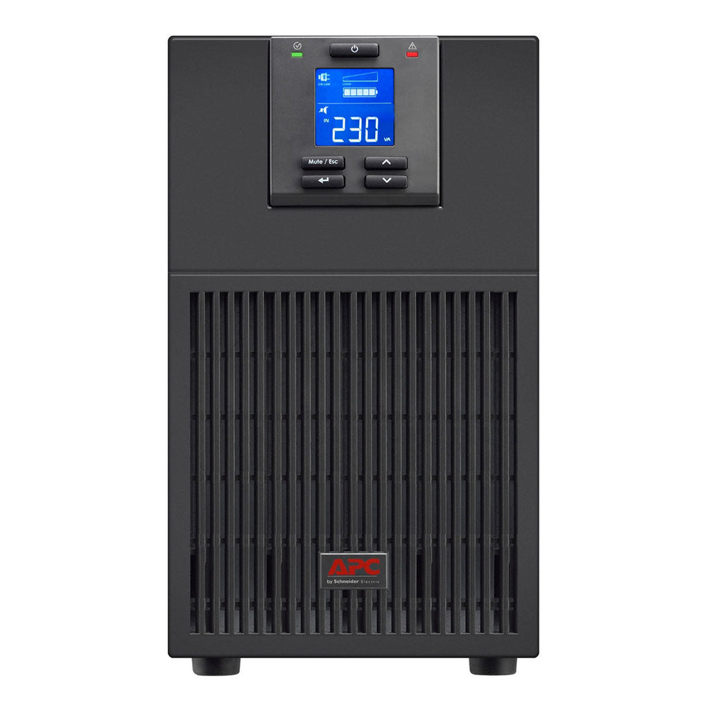 APC Easy UPS On-Line, 3kVA/2400W, Tower, 230V, 6x IEC C13 + 1x IEC C19 outlets, Intelligent Card Slot, LCD