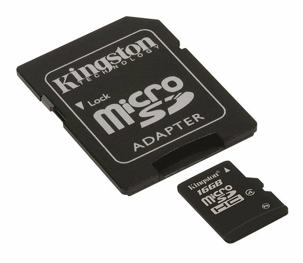 Kingston 16 GB Class 4 MicroSDHC Flash Card with SD Adapter SDC4-16GB