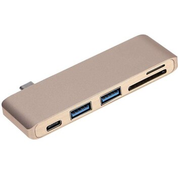 Type-C Card reader - hub 5 Ports, USB-C HUB 5 Ports Type C Docking Station For Macbook Pro To PD, SD-TF Card Reader, USB3.0