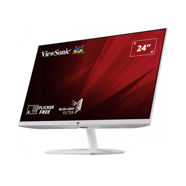 ViewSonic VA2430-H-W-6 24 inch Full HD Monitor with White Narrow Bezel